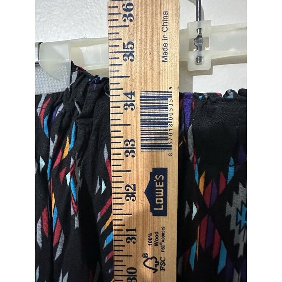 Vintage Duo Designs Maxi Skirt Size S/M Aztec Southwestern Elastic Waist Boho - Picture 5 of 7